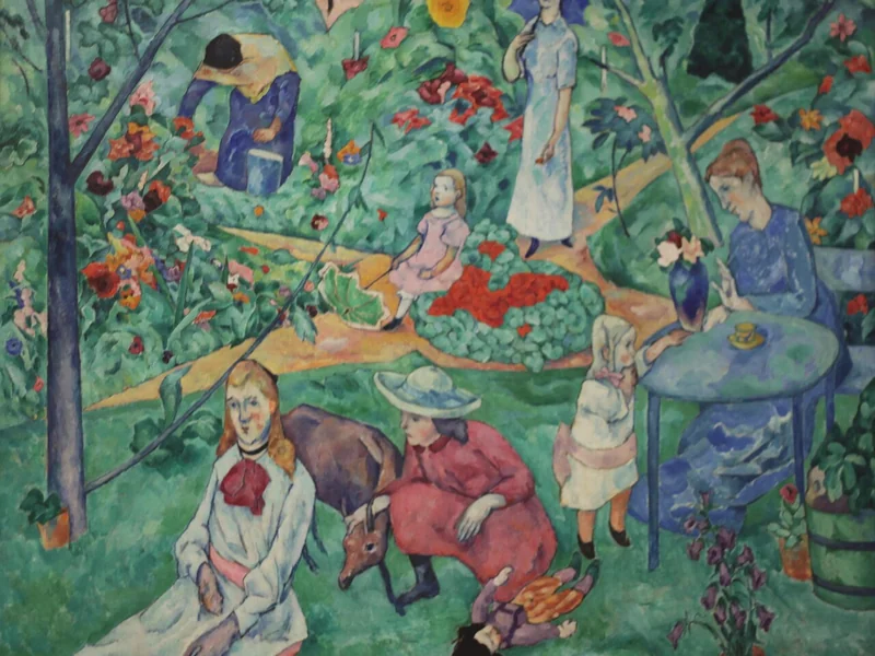 1880-Heinrich Nauen - Immagine di un giardino
